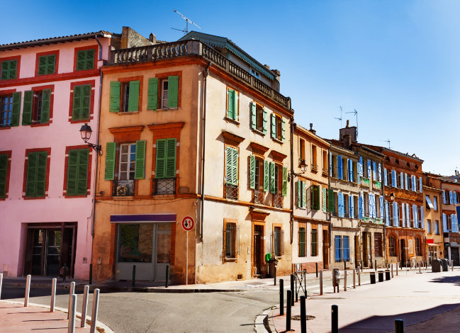 Maisons colorées a Toulouse